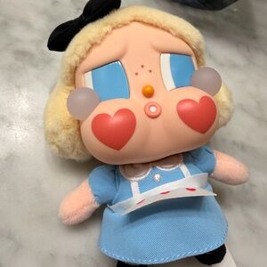 Adorable Blue and Cream Doll with Heart Details
